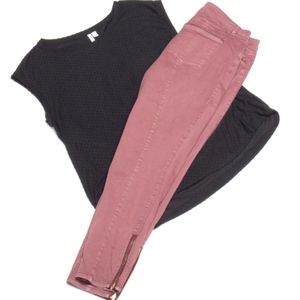 WHBM Women's The Skimmer Ankle Pants 10 pink